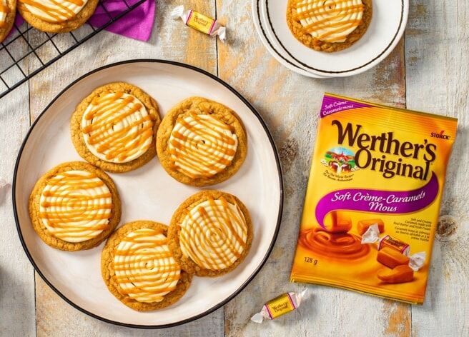 Werther’s Original Recipes – Salted Caramel Cheesecake Cookies