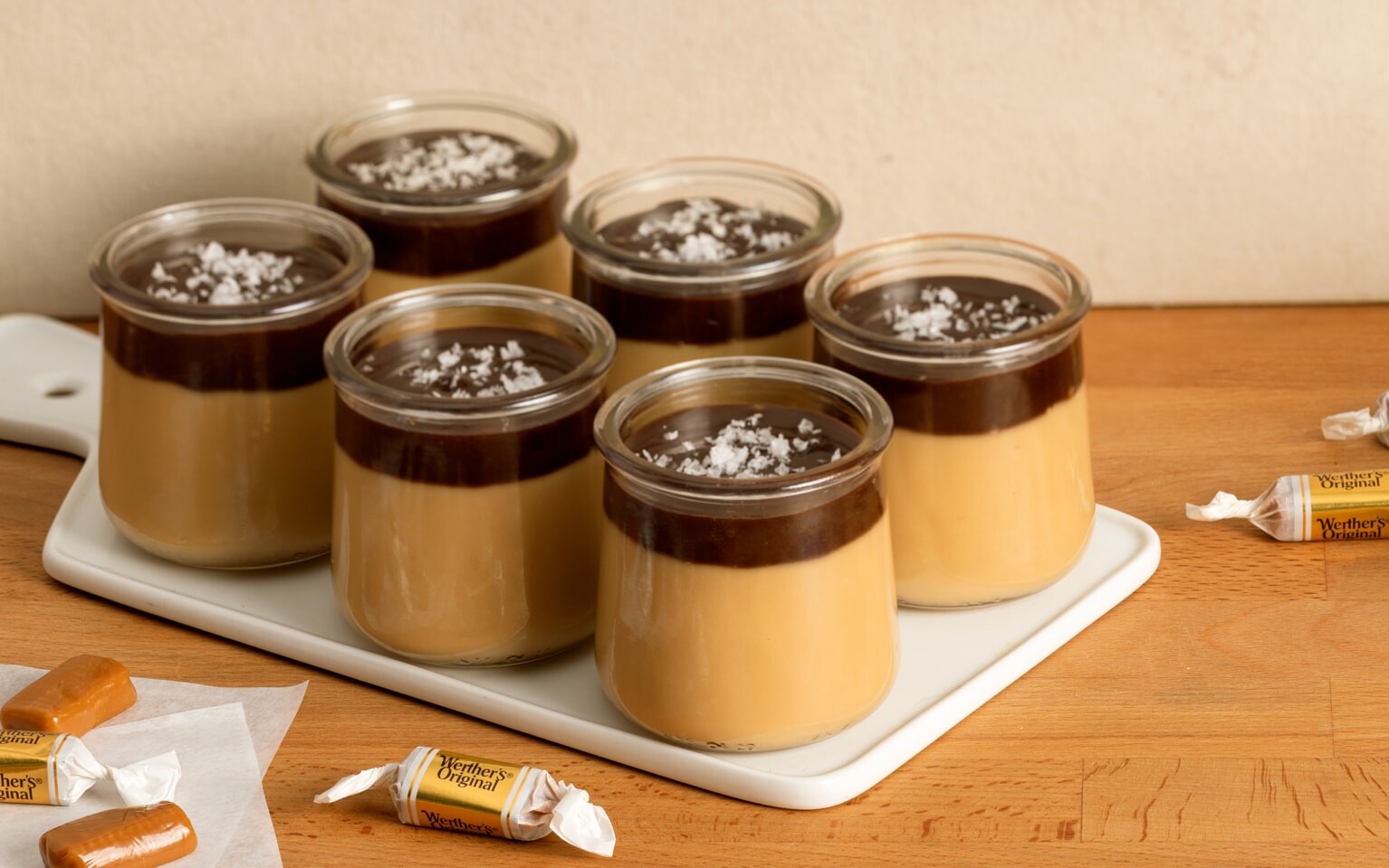 Pudding au caramel sal&eacute;