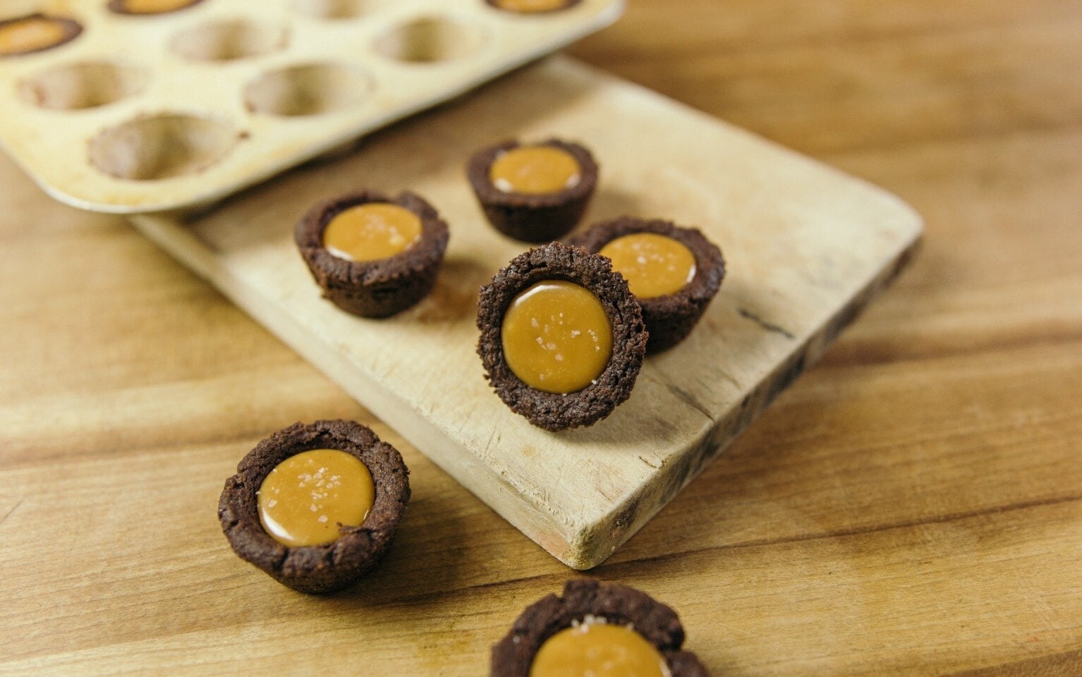 Sabl&eacute;s au chocolat et au caramel sal&eacute;